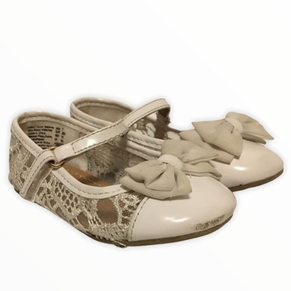 Smartfit white patent leather flats Toddler Size 7